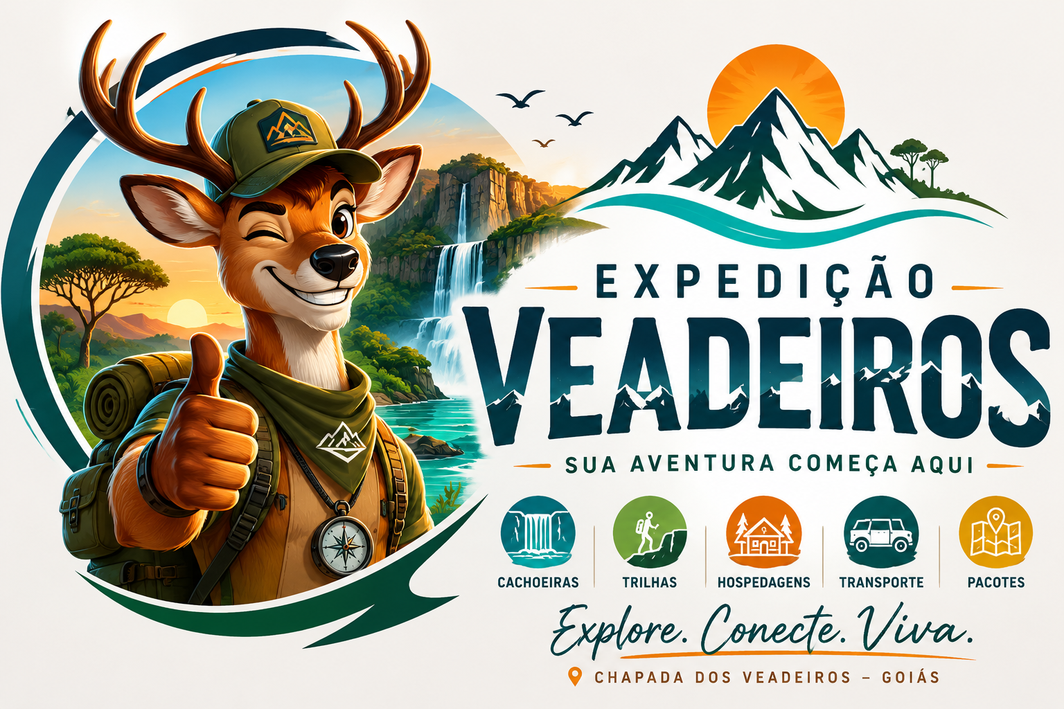 Vê — mascote da Expedição Veadeiros na Chapada